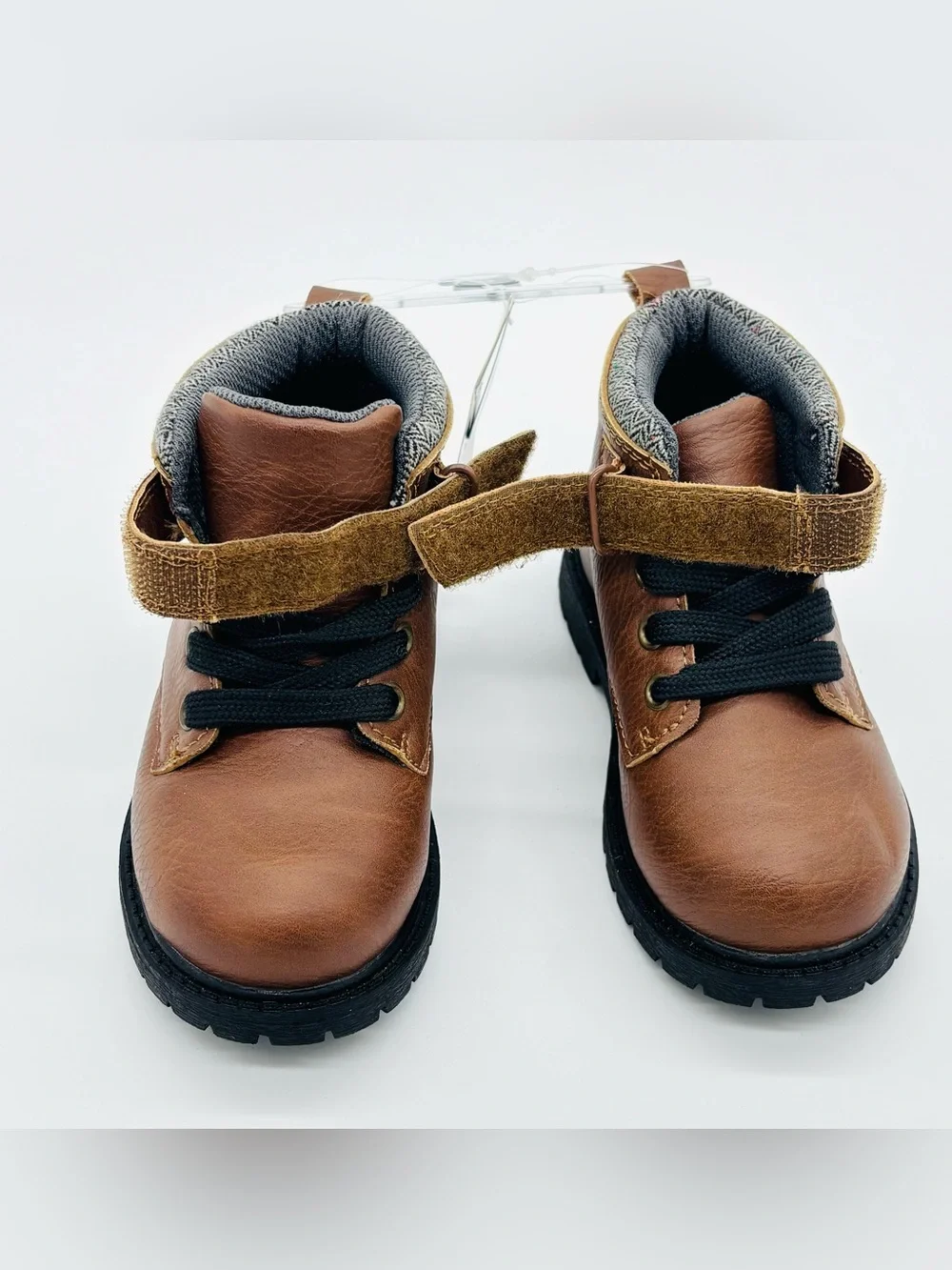Carters Baxter2 CR Toddler Work Hiking Boots 8 Brown Rugged Utility Hook Loop